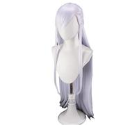 Gioco Cosplay Parrucca Per Azur Lane Belfast Argento Bianco Mix Viola Chiaro Lungo Parrucche Dritte Con Bang Festa Di Halloween