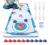 Gioco Curling,Da Viaggio Per Famiglie | Divertente e Portatile per Tutti Appassionati Amici Famiglia Adulti Bambini