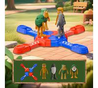 Gioco da battaglia per 4 giocatori Tung Tung Sahur, gioco da tavolo competitivo per 2 giocatori, l'ultimo uomo in piedi vince, personaggi in legno, squalo, statuine di animali italiani, giocattolo per