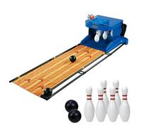 Gioco da bowling elettronico per interni con tabellone segnapunti LED, reset automatico pieghevole e suono di simulazione, set da bowling portatile per 2 giocatori per sale giochi di intrattenimento