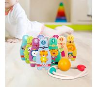 Gioco da bowling in legno colorato Set regalo Palla da bowling Mini giochi