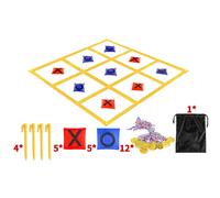 Gioco da esterno gigante Tic Tac Toe con lancio di sacchi di sabbia per