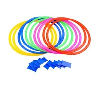 Gioco Da Esterno Hopscotchs - Set Di Lancio Di Anelli 38x38x1,5 Cm, Percorsi A Ostacoli, Kit Di Connettori A Sacco | Impostazione Delle Attività Nel Cortile Al Coperto, Di Movimento Per Giochi