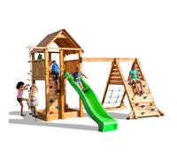 Gioco da giardino Fortress con scivolo e altalena 560x445xh305 cm