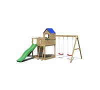 Gioco da giardino Treehouse con scivolo e altalene 443x501xh272 cm