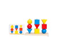 Gioco da Impilare con Pioli in Legno Giocattolo Educativo per Casa, Neonati