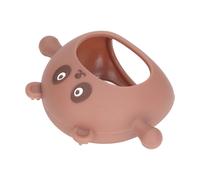 Gioco da mordere per bebÃ©, anello in silicone, misura 12x7,5 cm, indossabile, colore marrone