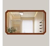 Gioco da parete rettangolare per bagno, facile da installare, design infrangibile con superficie trasparente, per camera da letto, soggiorno, porta dell'armadio (ciliegia, 50 x 70 cm)