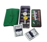 Gioco da poker - Set di gettoni da poker da duecento pezzi, gioco antiscivolo resistente all'usura per uso domestico serate tra amici e viaggi