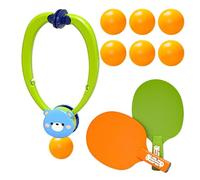Gioco da porta da porta 2026, regolabile, per allenamento da ping pong, da appendere, set portatile per bambini, per sport al chiuso, telaio delle porte, per esercitarsi con colpi (verde, 7 palline)