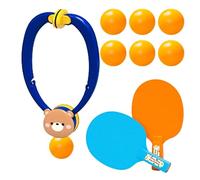 Gioco da porta da porta da porta 2026, regolabile, per allenamento da ping pong, da appendere, set portatile per bambini, per sport al chiuso, per praticare colpi di tiro (blu, 7 palline)