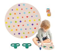 Gioco da tavolo a forma di puzzle Sorter - Giocattolo di riconoscimento dei colori, gioco di logica educativa | Competenze sensoriali in legno con base peg board, divertente giocattolo prescolare per