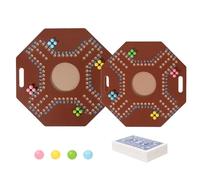 Gioco da tavolo a scacchi con perline | Giochi da tavolo multiplayer per famiglie 29,8x29,8 cm | Gioco genitore-figlio in stile flipper Jackaroo in legno arabo in legno | Giochi educativi con perline