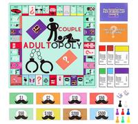 Gioco da Tavolo Adultopoly, Gioco da Monopoly Tavolo per Coppie Adulte Intimos monopoli per adulti Tavolo Intimi per Coppie Card Games per Riscaldare Le Relazioni