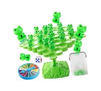 Gioco da Tavolo Albero in Equilibrio, Giocattolo per Contare con Equilibrio, Gioco dei Numeri con 50 Rane, Giochi di Apprendimento, Verde