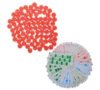 Gioco da Tavolo Bingo in Plastica Carte Numerate e Pedine | Set Compatto e Leggero, per Gioco e Insegnamento della Matematica, Accessori Inclusi