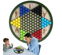 Gioco Da Tavolo Chinese Checkers - Gioco della Dama in Legno - Giocattolo Strategico Interattivo Sfidante per Ragazzi Ragazze Studenti Raduni Dormitorio Falò Divertimento