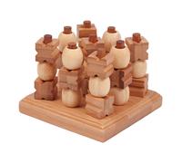 Gioco da tavolo classico in legno 3D Tic Tac Toe XO Chess Gioco puzzle