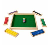 Gioco da Tavolo con Dadi in Legno, Classico Gioco Shut The Box per 2-4 Giocatori, Gioco Educativo di Matematica per Bambini e Adulti, per Aula, Casa, Feste o Bar Product Eight