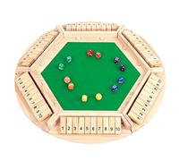 Gioco da Tavolo con Dadi in Legno, Classico Gioco Shut The Box per 2-4 Giocatori, Gioco Educativo di Matematica per Bambini e Adulti, per Aula, Casa, Feste o Bar Product Three