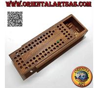 Gioco da tavolo con dadi, "la corsa dei cavalli" in legno di suar