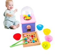 Gioco da tavolo con perline di legno - Giocattoli educativi sicuri di apprendimento - Gioco per classificare i colori, impilare e contare, per bambini Famiglia Natale Giorno dei bambini