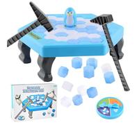 Gioco da tavolo con pinguino, salva il pinguino, rompighiaccio con martello, gioco di blocco di ghiaccio per bambini 3 anni e adulti, divertimento per la famiglia, 2-4 giocatori Penguin Drop gioco