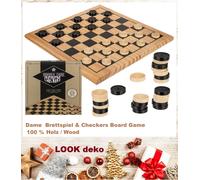 Gioco Da Tavolo DAME In Legno 100% Circa 28,5x28,5Cm In Scatola Regalo
