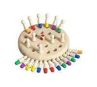 Gioco da Tavolo di Scacchi, Giocattolo con Bastoncini da Abbinare, Bastoncini Cognitivi, Scacchi di Memoria con Abbinamento di Colori per F, 17 cm x 17 cm