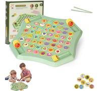 Gioco da tavolo Flip Match, 52 pezzi di frutta e animali, gioco di scacchi fai da te Flip Match Memory for bambini, adatto for 2-4 giocatori.(Animal)