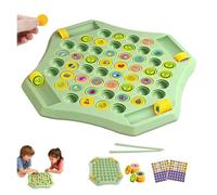 Gioco da tavolo Flip Match, gioco di memoria a scacchi con animali, gioco di memoria a scacchi con abbinamento for 4 giocatori(Green-Fruit)