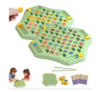 Gioco da tavolo Flip Match, gioco di memoria a scacchi con animali, gioco di memoria a scacchi con abbinamento for 4 giocatori(Green-Vehicle+Animals)