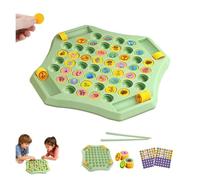 Gioco da tavolo Flip Match, gioco di memoria a scacchi con animali, gioco di memoria a scacchi con abbinamento for 4 giocatori(Green-Animals)