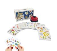 Gioco Da Tavolo Genitori E Figli,Gioco Di Carte Con Abbinamento Modelli | Gioco Educativo Interattivo Con Campanello Per Bambini E Bambine Classico