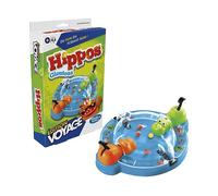 GIOCO DA TAVOLO HASBRO GAMING Mangia Ippo I Gioca Ovunque - 2 Ippopotami, Versione Portatile, Età 6+ anni