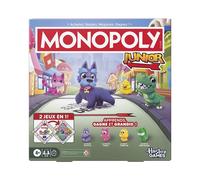 Monopoly Junior (Ausgabe 2026), Brettspiel 2 Spiele in 1, Wendebrett Ab 4 Ja