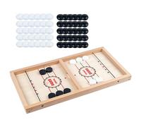 Gioco Da Tavolo Hockey - Gioco Hockey con Fionda in Legno | Gioco Di Rondella A Doppio Giocatore Giochi Di Hockey Interattivi Portatili - Abilità Sociali E Migliorare Il Coordinamento Occhio Mano