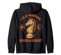 Gioco da Tavolo I Play Morning Noon & Knight Chess Player Felpa con Cappuccio