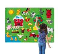 Gioco da tavolo in feltro 3D con tabellone per storie - Tabellone per storie in feltro ṕer bambini, Attività da parete sensoriale p̀er imparare a raccontare śtorie, Ţabellone ďa parete sensoriale