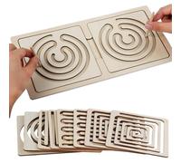 Gioco da Tavolo in Labirinto in Legno, Tavola di Puzzle del Labirinto,Gioco di Puzzle | Giocattolo di Abilità motorie Fini, Scheda di Formazione di Controllo della Penna a Sfera,