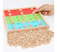 Gioco da tavolo in legno 100 da 1 a 100 numeri Montessori Kids Math Learning