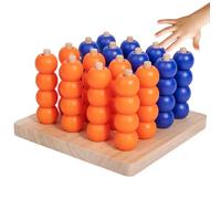 Gioco Da Tavolo In Linea - Tridimensionale 4 In Linea Strategico In Legno - Puzzle Educativo Genitori-Figli Per Compleanno Viaggi Casa Serate Famigliari