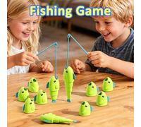 Gioco da tavolo interattivo di pesca retrattile - Gioco di battaglia da tavolo, gioco divertente per feste, gioco da tavolo intellettuale per riunioni, chi prende il pesce più lungo vince, adatto per
