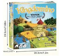 Gioco da tavolo Kingdomino - Strategia per la notte del gioco, divertimento interattivo per feste di famiglia con colorati blocchi di , istruzioni multilingue (inglese, francese, spagnolo), perfetto p