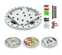 Gioco da Tavolo Magnetico 4 in 1, Gioco con Calamite, Puzzle a Corda & Scacchi Magnetici, Gioco di Strategia per Bambini e Adulti, Viaggio, Famiglia, Feste, 2-4 Giocatori