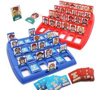Gioco da Tavolo per Bambini Indovina Chi Gioco, Classic Gioco da Tavolo, Gioco di Pensiero Logico Intellettuale, Famiglia Divertente Genitori Giochi per Bambini Regalo, per Bambini (Blu)