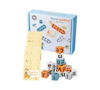 Gioco da tavolo per famiglie - Set di giocattoli per l'apprendimento 'alfabeto | Giochi di ortografia e parole inglesi, giochi prescolari, giocattoli educativi interattivi in legno pe