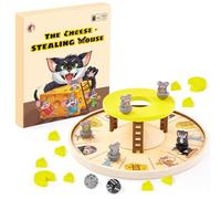 Gioco da tavolo per gatti e mouse, giocattolo da tavolo in legno a partire dai 3 anni, gioco di dadi per 2-5 giocatori, gioco per bambini a partire dai 4 5 6 anni