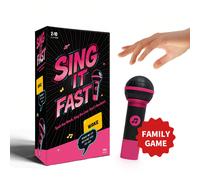 Gioco da tavolo per karaoke in famiglia - Sfida musicale veloce per 2-10 giocatori, canta i testi e corri a prendere il microfono, sfida musicale di pensiero rapido con microfono, perfetto per feste e