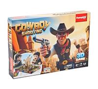 Gioco da tavolo, puzzle da tavolo, gioco di tiro in stile occidentale, caccia ai criminali, richiede il montaggio fai da te, adatto per bambini dagli 8 anni, 2-4 giocatori.